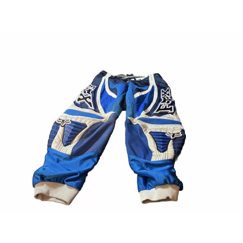 Fox Blue and White Men's Jogger Pants with Graphic Panels